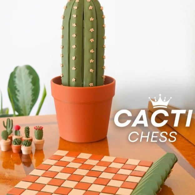 CactiChess - Roll-Up Cactus Chess Set Cactus Chess Game