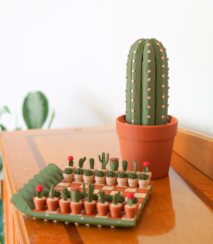CactiChess - Roll-Up Cactus Chess Set Cactus Chess Game