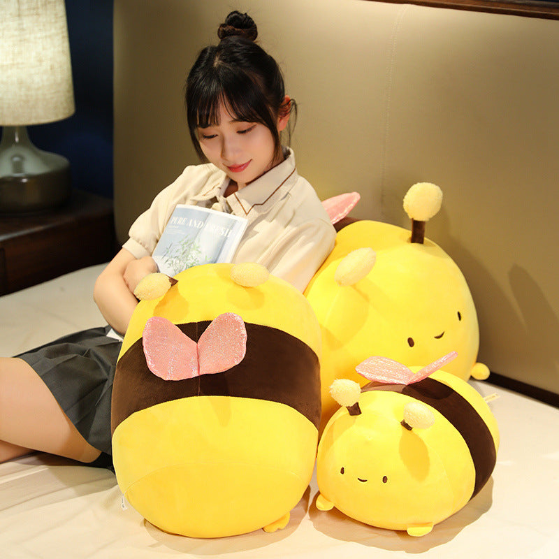 Bee Shark Doll Cute Bee Sleeping Pillow Doll